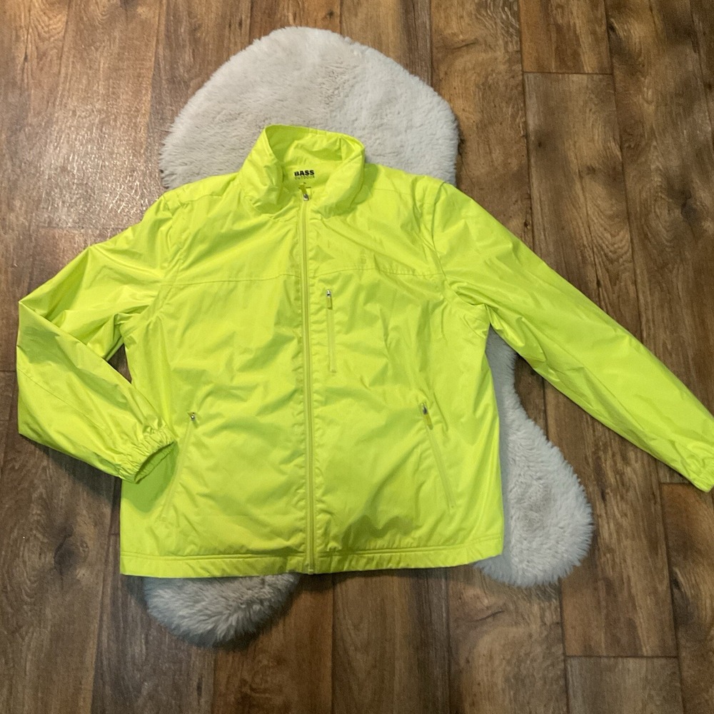 BASS OUTDOOR Women's XL Kennebec Convertible Jacket Or Vest Lime Green